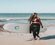 Surfing Girl in Bikini from francesca in bikini