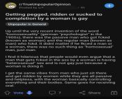 The Straights have done it again, everyone. It&#39;s now gay to have sex with a woman. Whew what a garbage take. from indian desi gay boys forest sex with boy