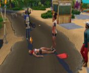 My Sim died while trying to murder the Sim with the bun but the sim pulled a reverse uno and murdered her back but not before snatching her wignot sure why my Simss clothes disappeared from juliana sim