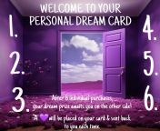 Happy Friday everyone! This month, I will be offering a monthly punch card for all my friends here/other platforms.With each purchase/punch a ? will be added with the date to your card &amp; sent back to you.(No fee just ask for my dream card)For mo from 3gp dream