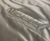Got my first dildo in the mail!! Kinda nervous its a little big for me ? I think Ill make a video on Onlyfans of me using it for the first time ?? from choda dildo an the
