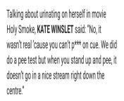The pee scene from the movie Holy Smoke came in my mind earlier, I looked it up and was sad to see that it wasnt real pee! I love the feeling of a desperate pee after holding back the urge to go... thats how you pee on command for filming lol from margo stilley nude blowjob scene from songs movie 24 jpg