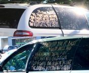 Van with anti-Semitic, anti mask/vaccine stuff on the windows. Posting for public safety - please be careful! from next æ¯“ of anti sex