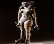 Nude female leonine figure holding two snakes. Egypt, Middle Kingdom, 1802-1640 BC [1000x1633] from ys bharathi nude photospakistan pashto zabardasti sexindian xxx snakes girlparto parto partospat