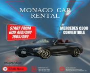 Mercedes C300 Convertible AED 600/ Day 160&#36;/ Day Luxury Car Rental Services Free Pick Up and Drop In Dubai 24*7 Service ?Contact Us - +971551010648 - +971551010429 from nina mercedes c300