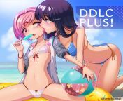 Fun at the beach with Yuri and Natsuki (??? on pixiv) from ddlc naked natsuki