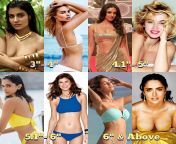Choose the Bolly-Holly team based on your dick size! ? (Bolly: Shreya, Kiara, Deepika, Disha; Holly: Margot, Ana, Alexandra, Salma) from bengali bolly