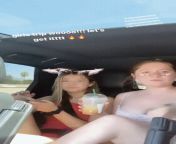 Emma Kenney cleavage in car from busty cleavage in car