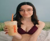 Did someone order boobs in a bikini, with a side of iced coffee? ? from romantic boobs pressing a