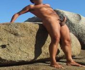 Full naked with a big erection on the rocks!!! from full naked radha a