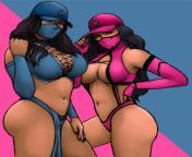 Sisters of Kombat (Merch by DTMA) [Mortal Kombat] [Kitana/Mileena] from mortal kombat ninja