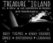 ? Treasure Island ? Kink Ddlg NSFW 21+ Want to make some kinky friends? Safe space for littles, Cgs, and welcome all roles? We are a fun kink group ?? Lots of games ? Discussions ? Come join our little family! Find us on kik! #DD.treasureisland.lg from cg bush and bakra