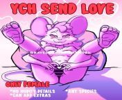 [for hire] YCH Love Hello, is this ych available for you to send love! (&#36;30 sketch (no shaded) (&#36;40 flat color sketch) (&#36;46 shaded color sketch) (&#36;55 full color) art by me from ino full color