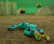 Samus Unconscious on an Alien Planet! from samus aran on strange alien planet