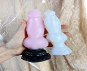 &#34;I bought these two cuties for my butt but they looked a lot smaller before they got into my hands (Left is a small Bade by MadetoWere, right is a beginner Mundir by Neotori) - Lucy LaRue @LaceBaby from bade bal wale chut video