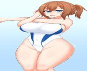Hey Commander! Im about to shoot a PV for the fleets swim team. You can watch if you tell me one thing firstHow do I look in my swimsuit? (HMS Repulse) from swimsuit swim team group