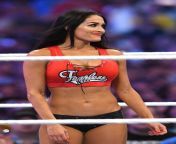 Nikki Bella already has me on the verge of cumming from maria gjieli elly bella and sam perfect on the fanbus from mariagjeli