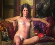 Marisa Tomeis nude full frontal painting by Nelson Shanks (2008) from waxy we diva marisa picturesam