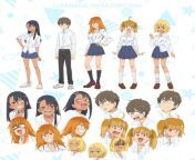 Ac estn los modelos de como se vern los personajes del manga de nagatoro en el anime from nagatoro touching sendai