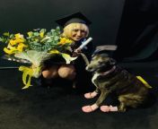 Your little babygurl and her mommy walked the stage and graduated together at 22 and age 11(77 in human years!) I never thought I could do this. But your support is a big part of my success. Love you so much ??? from babygurl yourbae