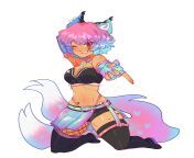 (M4F) Kitsunes have been known to be quite curious and a rather mischievous species. The rarest of them all is the Cotton Candy, a sweet yet cheeky gal with the softest fur. Today happens to be my lucky day, cause I saw a shimmering tail swishing around,from species the awako