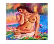 Kamasutra 9: TYPES OF WOMEN, The Padmini (Lotus-woman) : Mixed Media. from vanambadi padmini