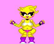 FNAF my sprite of EroticPhobia&#39;s Toy Chica 88x88 canvas from mangle toy chica fnaf
