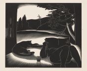 Sultry Day, Paul Landacre, 1937 [960 x 1213] from 谷歌代发seo【电报e10838】google代发外推 yac 1213
