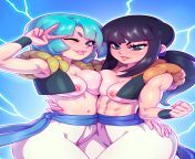Bulma &amp; Chi-Chi (Kajin) [Dragon Ball] from oni chi chi hentai