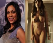 I cant decide where&#39;d I&#39;d cum on Rosario Dawson. Her perfect caramel face and fat lips, her fat brown tits, or fill that tight chocolate pussy. Chat open from rosario dawson pussy