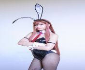 [Self] Bunny Makise Kurisu Cosplay from futa moeka kiryu makise kurisu