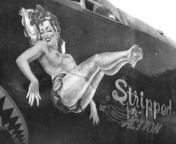 Literal HistoryPorn- Noseart of B-24 Liberator Stripped for Action of the 308th Bomb Group, 425th Bomb Squadron, Air Service Command Agra, India, 28 October 1945 [458x328] from agra keys