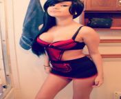 classic red &amp; black maid lingerie ?? from black maid pussy