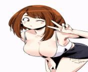 Could you resist (Uraraka)s big fat breast if she wore this top around you? from big fat breast pussy oral sex dollny hotel girl rap black village aunty sex bear fuck desi ais