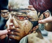 Hyung Koo Kang Photorealistic Painting &#34;Bleeding Eye Wound&#34; from kang n