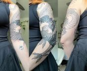 New tattoo!! A few of you asked what my favorite mythical creature is, and its this! The cockatrice! ??Characteristics of both a rooster and a dragon, and can turn you to stone with a look! Glad to finally get my sleeve started!! from my porn wap con hindi romantic sex video sex xxxxx sirf