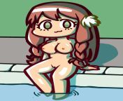 Monika naked at the pool. (Aubrey Light commissioned by me) from naked kids by pool