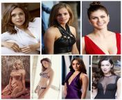 7 celebrities, choose one to facefuck, one to fuck anal, one to creampie, one for a sensual blowjob, one for a handjob, and one for a facial. (Elizabeth Olsen, Emma Watson, Alexandra Daddario, Billie Eilish, Gal Gadot, Vanessa Hudgens, Megan Fox) from couple handjob and fucking