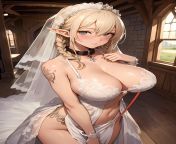 Sexy Elf Bride in Her Skimpy Wedding Dress from sexy bura bride chudai pg videos p