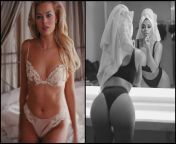 Dom/Sub sex with Margot Robbie in bed OR Sensual shower fuck with Kim Kardashian from tamil aunty romance with blue sare in bed