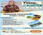 Srinagar Package @ Start at 9999/- from srinagar female