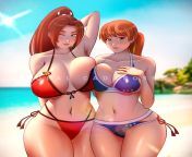 Voluptuous Mai Shiranui and Kasumi (Iqbal Cadarossi) [King of Fighters/Fatal Fury, Dead or Alive] from dead or alive pai nude mod