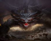 The Battle Dragon Baal. 750 M from tip of nose to tip of tail. Alejandro Olmedo from katie kingerie tip