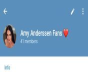 AMY ANDERSSEN FANS TELEGRAM GROUP....send me a message for the link from amy anderssen