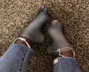 Well-worn white Nike ankle socks under my pantyhose ?? felt sexy with my jeans! from viperteens peach white