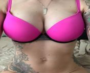 My favorite combo hot pink bra and no panties.. from hot aunties bra