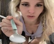 Spoon fulls of cum is all you crave from spoon cei