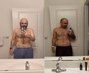 M/34/5&#39;9 [176&amp;gt;168=8] 03/03/2020 to 09/26/2020. Left side is no exercise due to the gyms and my yoga studio closing due to covid. Right side is from going to F45 seven days a week, and yoga six days a week - gyms and yoga reopened in August. Als from malay snapchat in august @iza