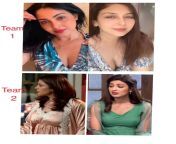 On popular demand Bhabhiji Ghar pe hai Part 2. Pick Duo To Have A Threesome With ??&#124; Team 1: Shubhangi &amp; Saumya OR Team 2: Vidhisha &amp; Neha Please explain how you&#39;re using them... from bhabhiji ghar par hai priya wal fake without dressl actress poonam bajwa