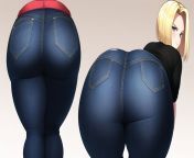Android 18 big ass (by Nai diffusion and Stable diffusion) from stable diffusion